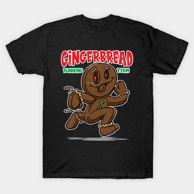 Gingerbread Running Team T-Shirt by eShirtLabs